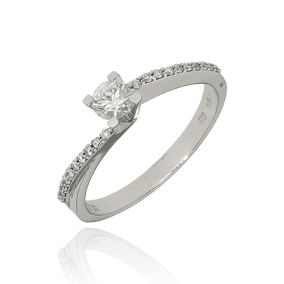 Fehér arany gyűrű 52-es méret (B21919_4I)